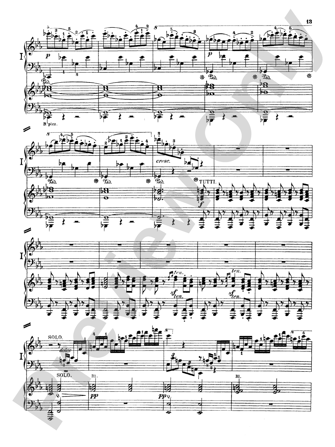 Beethoven: Piano Concerto No. 5 in E flat Major, Opus 73: Piano Duo (2 Pianos, 4 Hands) Book (2 copies required)
