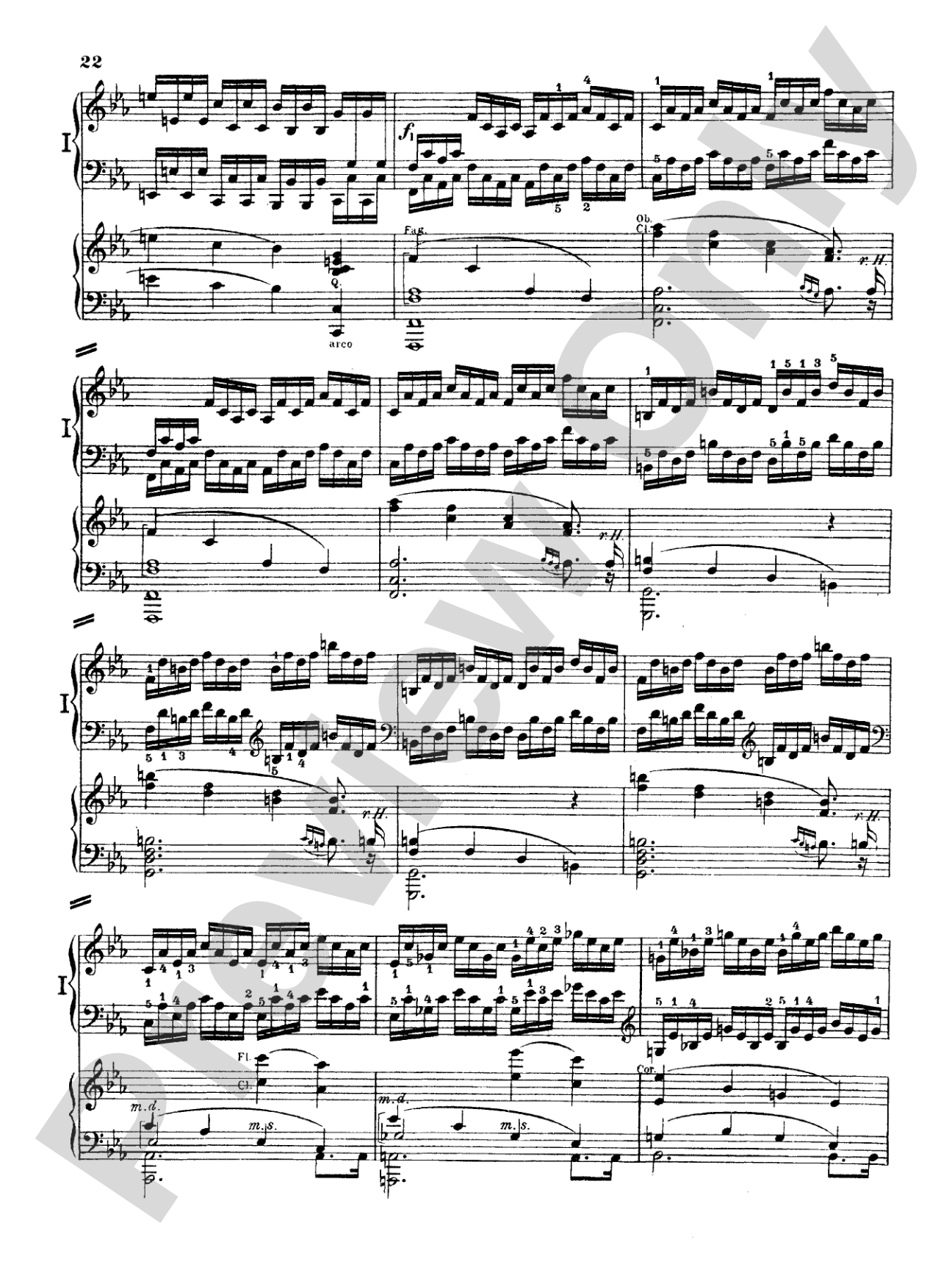 Beethoven: Piano Concerto No. 5 in E flat Major, Opus 73: Piano Duo (2 Pianos, 4 Hands) Book (2 copies required)