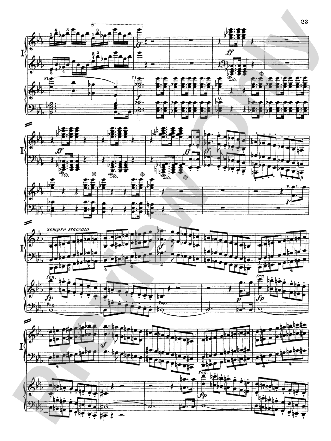 Beethoven: Piano Concerto No. 5 in E flat Major, Opus 73: Piano Duo (2 Pianos, 4 Hands) Book (2 copies required)