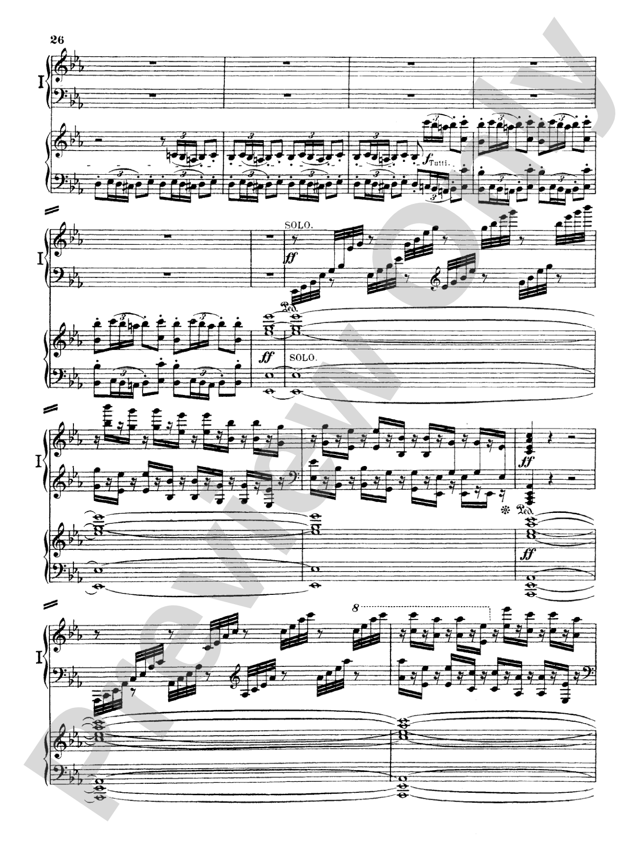 Beethoven: Piano Concerto No. 5 in E flat Major, Opus 73: Piano Duo (2 Pianos, 4 Hands) Book (2 copies required)