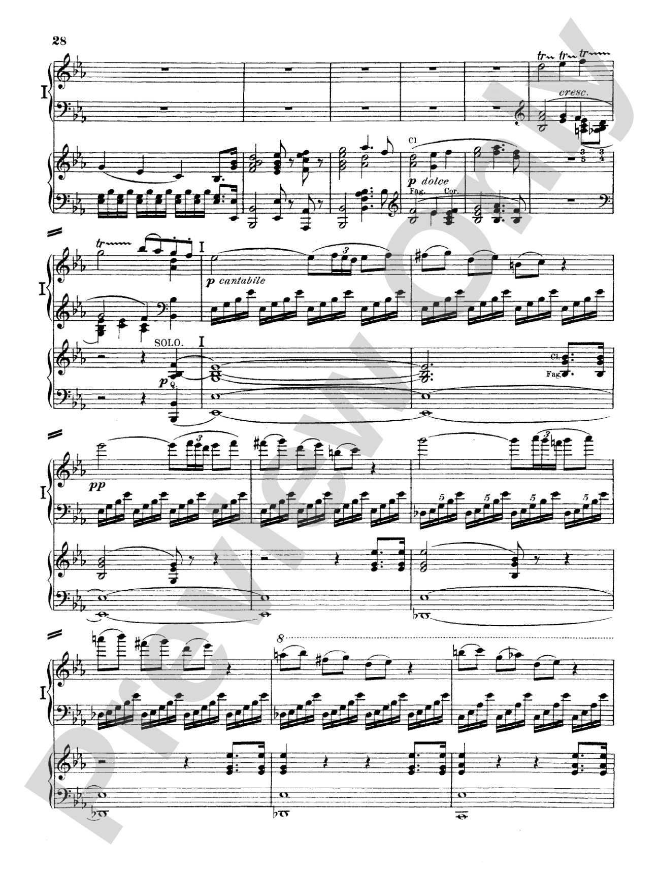 Beethoven: Piano Concerto No. 5 in E flat Major, Opus 73: Piano Duo (2 Pianos, 4 Hands) Book (2 copies required)