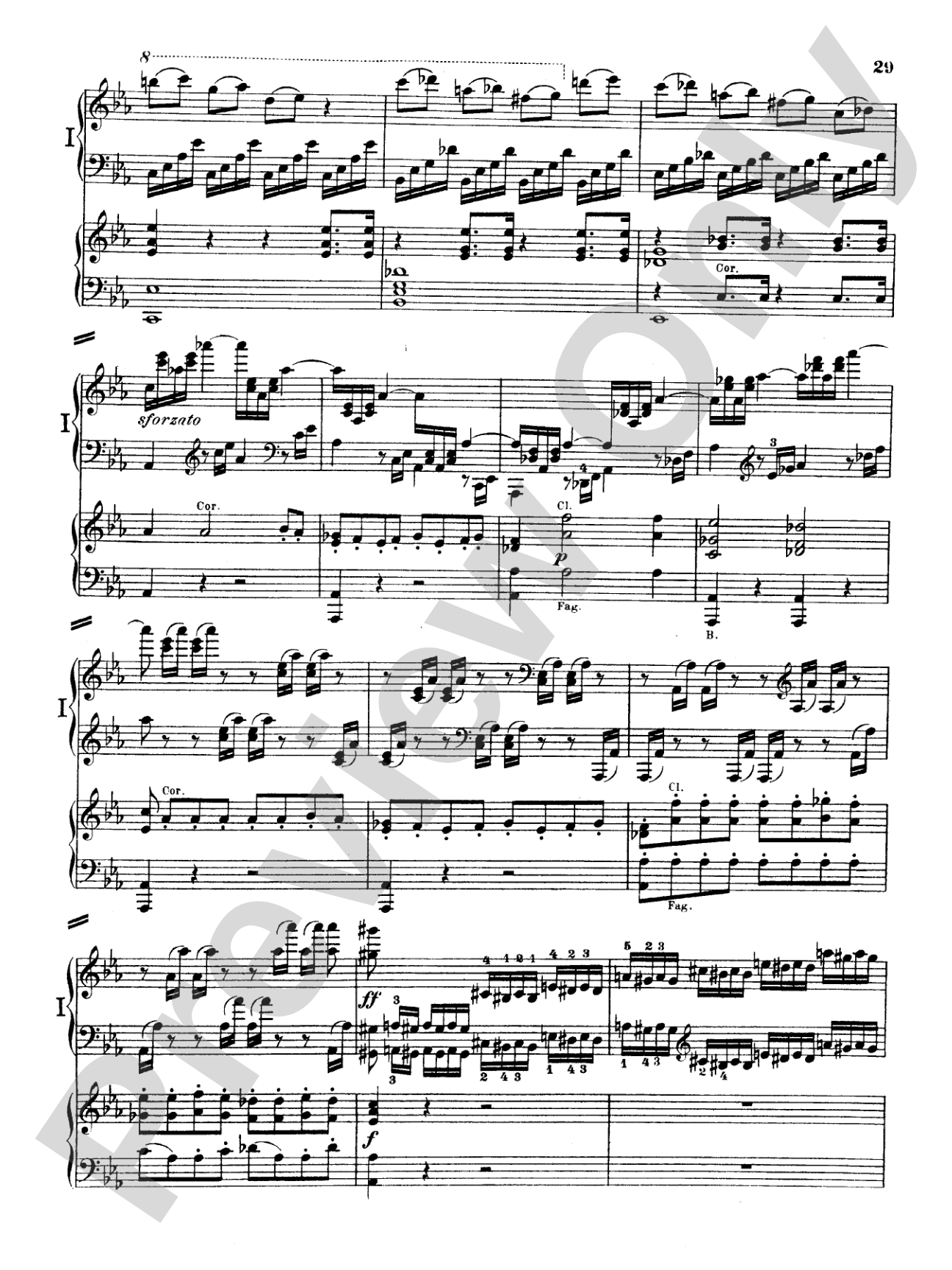 Beethoven: Piano Concerto No. 5 in E flat Major, Opus 73: Piano Duo (2 Pianos, 4 Hands) Book (2 copies required)