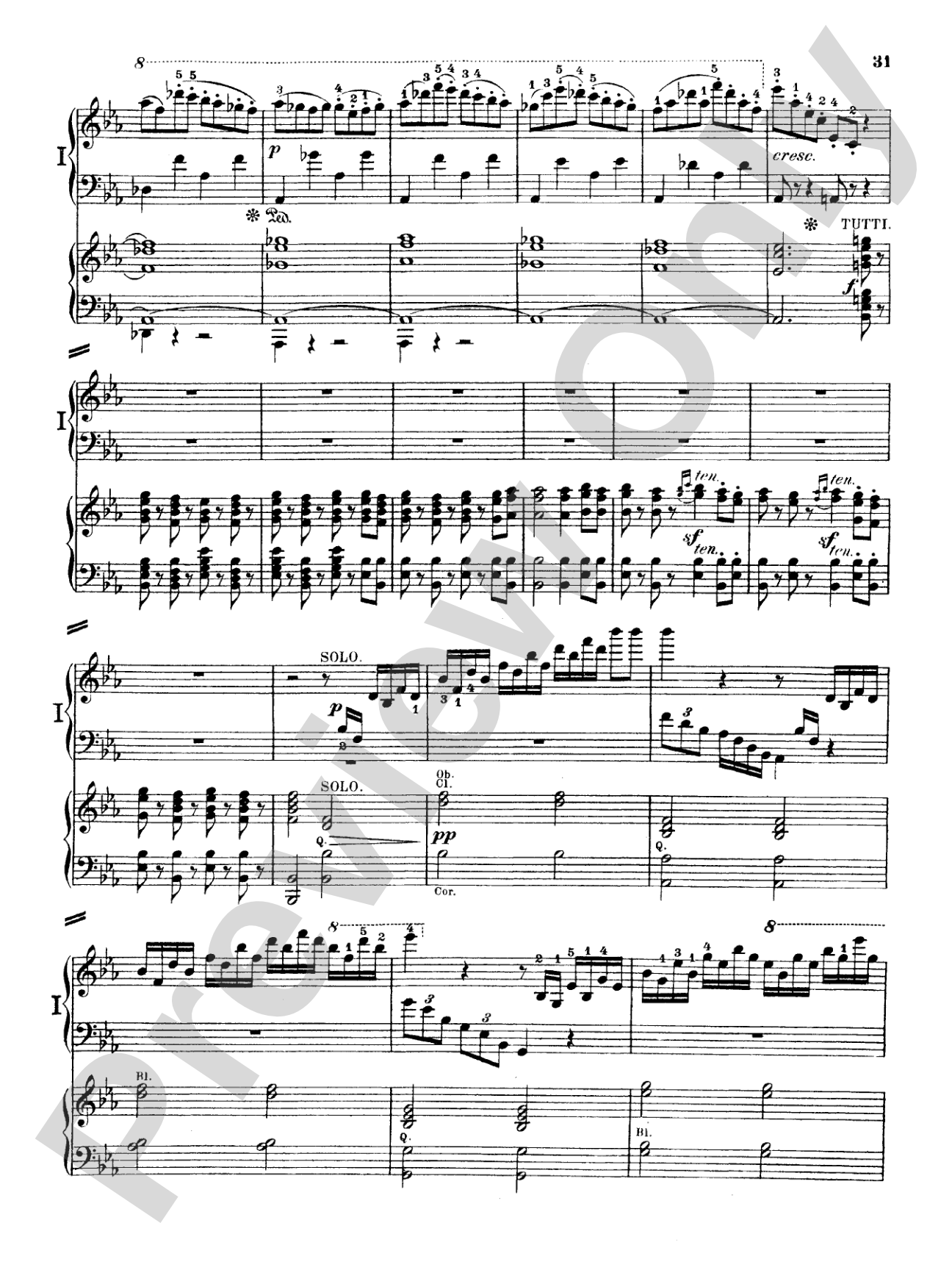 Beethoven: Piano Concerto No. 5 in E flat Major, Opus 73: Piano Duo (2 Pianos, 4 Hands) Book (2 copies required)