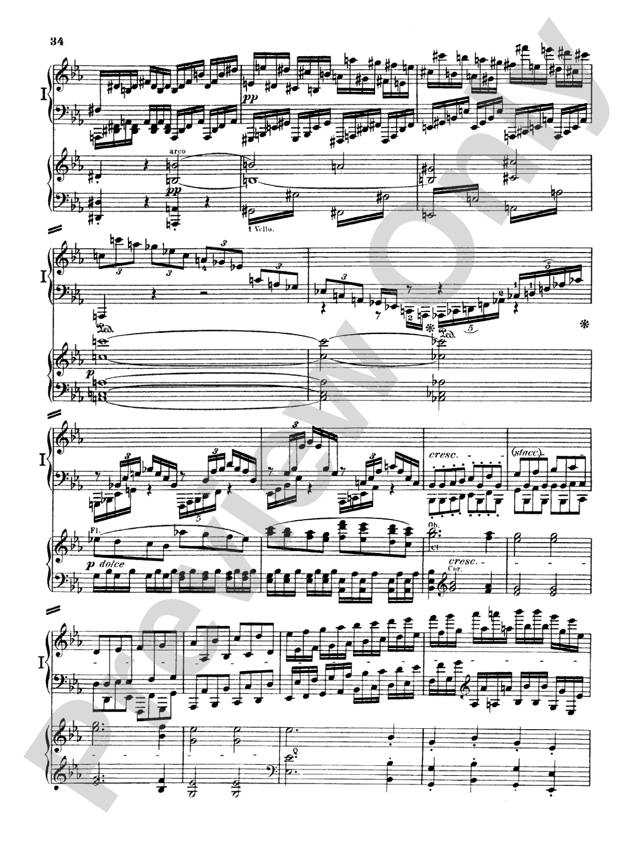 Beethoven: Piano Concerto No. 5 in E flat Major, Opus 73: Piano Duo (2 Pianos, 4 Hands) Book (2 copies required)