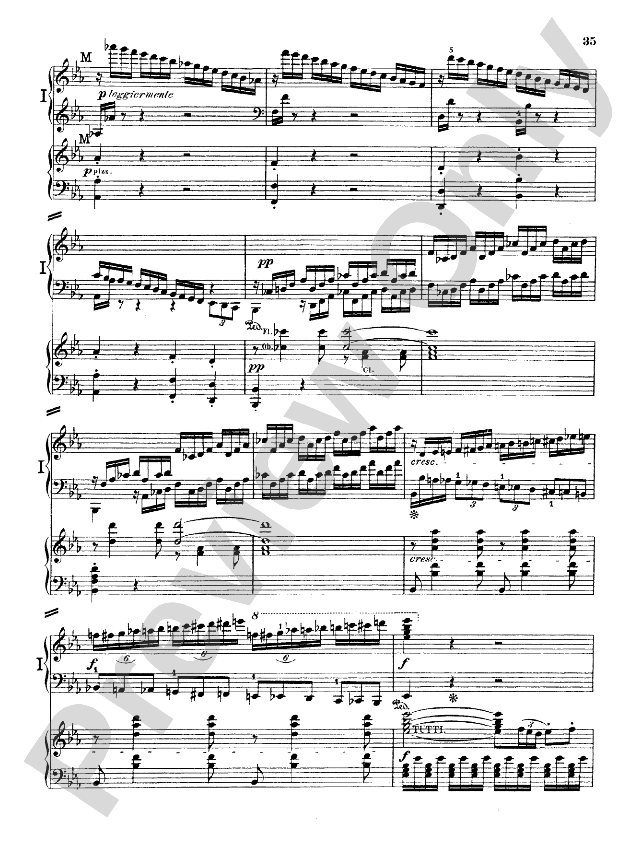 Beethoven: Piano Concerto No. 5 in E flat Major, Opus 73: Piano Duo (2 Pianos, 4 Hands) Book (2 copies required)