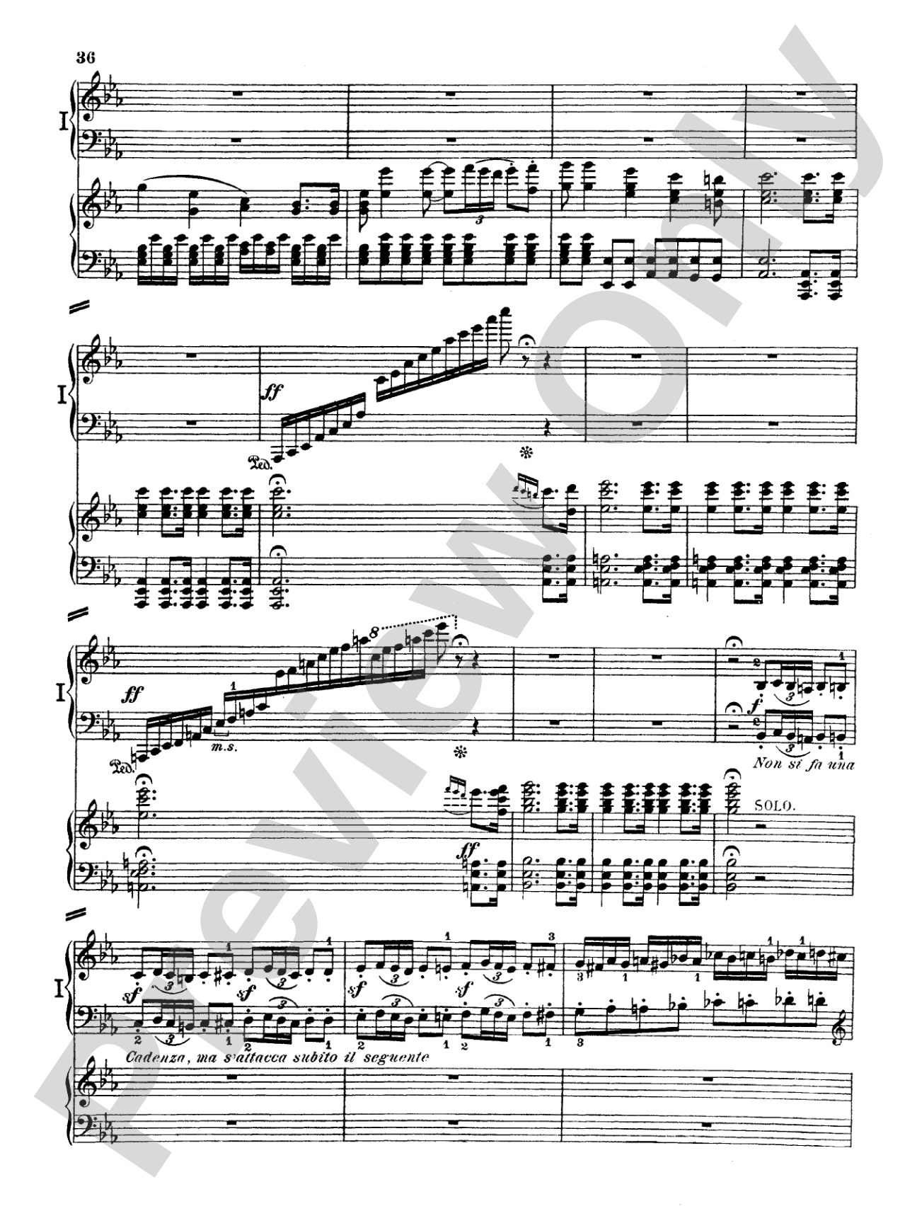 Beethoven: Piano Concerto No. 5 in E flat Major, Opus 73: Piano Duo (2 Pianos, 4 Hands) Book (2 copies required)
