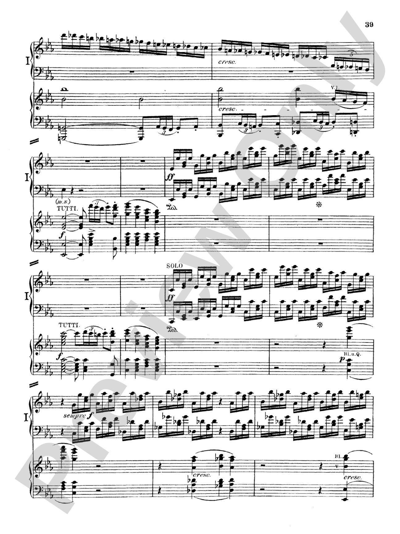 Beethoven: Piano Concerto No. 5 in E flat Major, Opus 73: Piano Duo (2 Pianos, 4 Hands) Book (2 copies required)