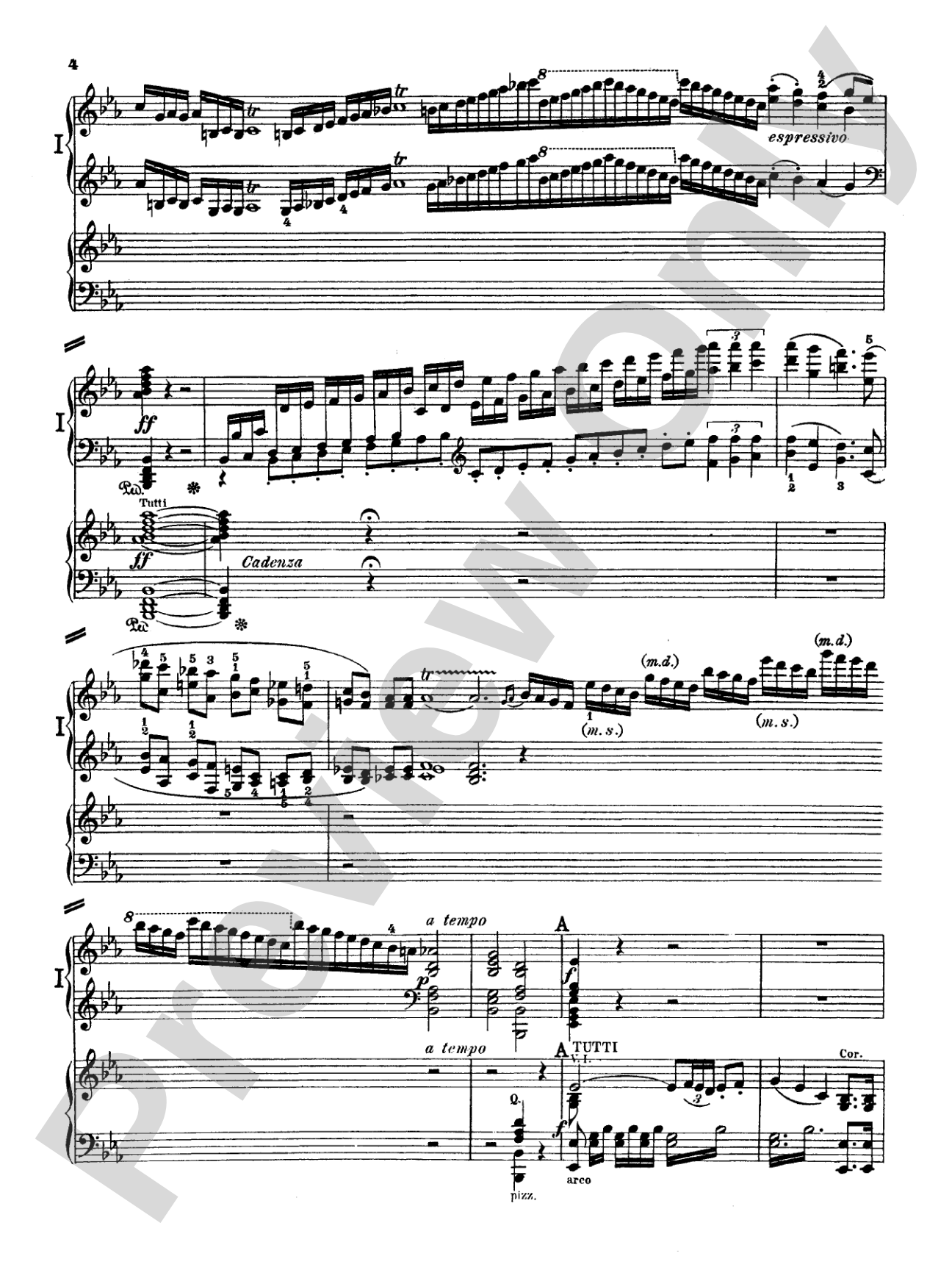 Beethoven: Piano Concerto No. 5 in E flat Major, Opus 73: Piano Duo (2 Pianos, 4 Hands) Book (2 copies required)