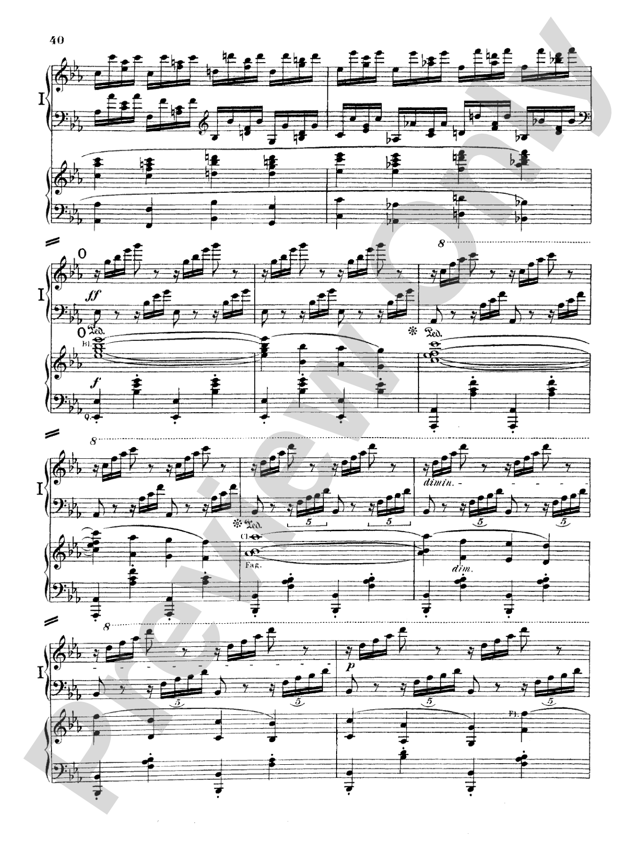 Beethoven: Piano Concerto No. 5 in E flat Major, Opus 73: Piano Duo (2 Pianos, 4 Hands) Book (2 copies required)