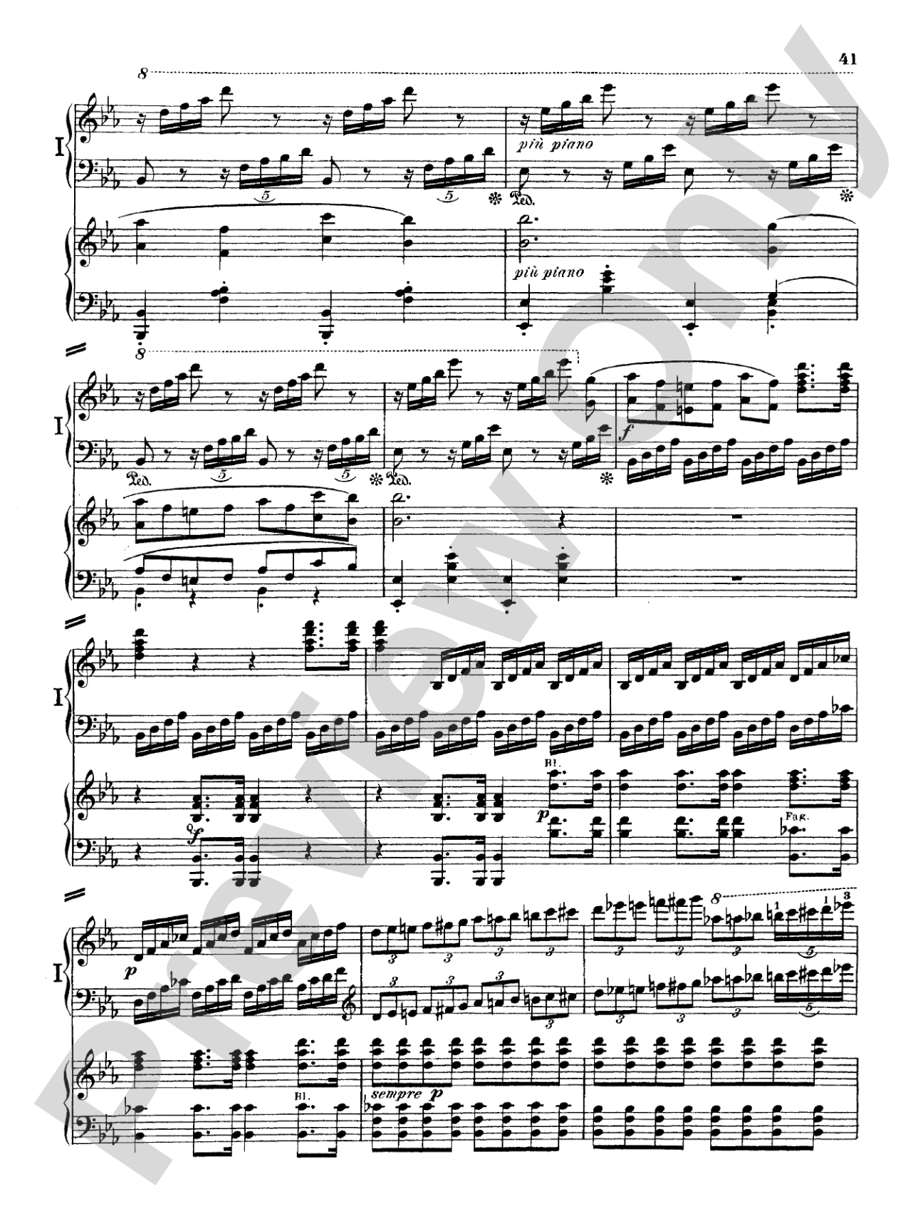 Beethoven: Piano Concerto No. 5 in E flat Major, Opus 73: Piano Duo (2 Pianos, 4 Hands) Book (2 copies required)