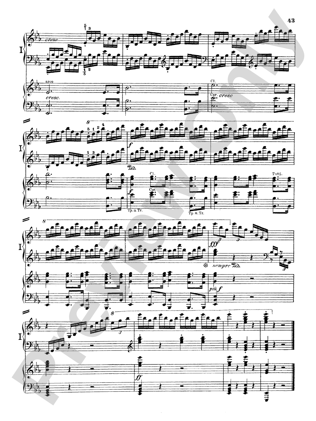 Beethoven: Piano Concerto No. 5 in E flat Major, Opus 73: Piano Duo (2 Pianos, 4 Hands) Book (2 copies required)
