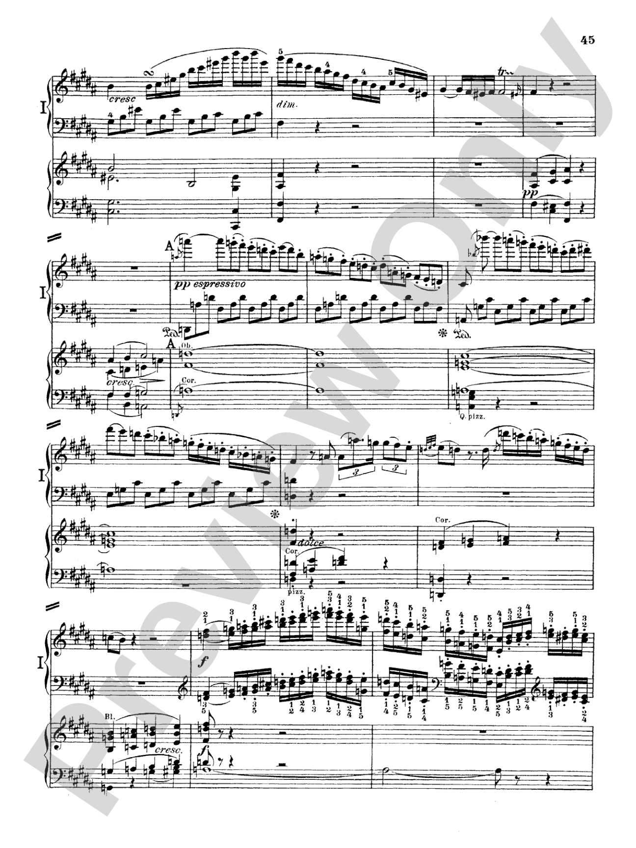 Beethoven: Piano Concerto No. 5 in E flat Major, Opus 73: Piano Duo (2 Pianos, 4 Hands) Book (2 copies required)