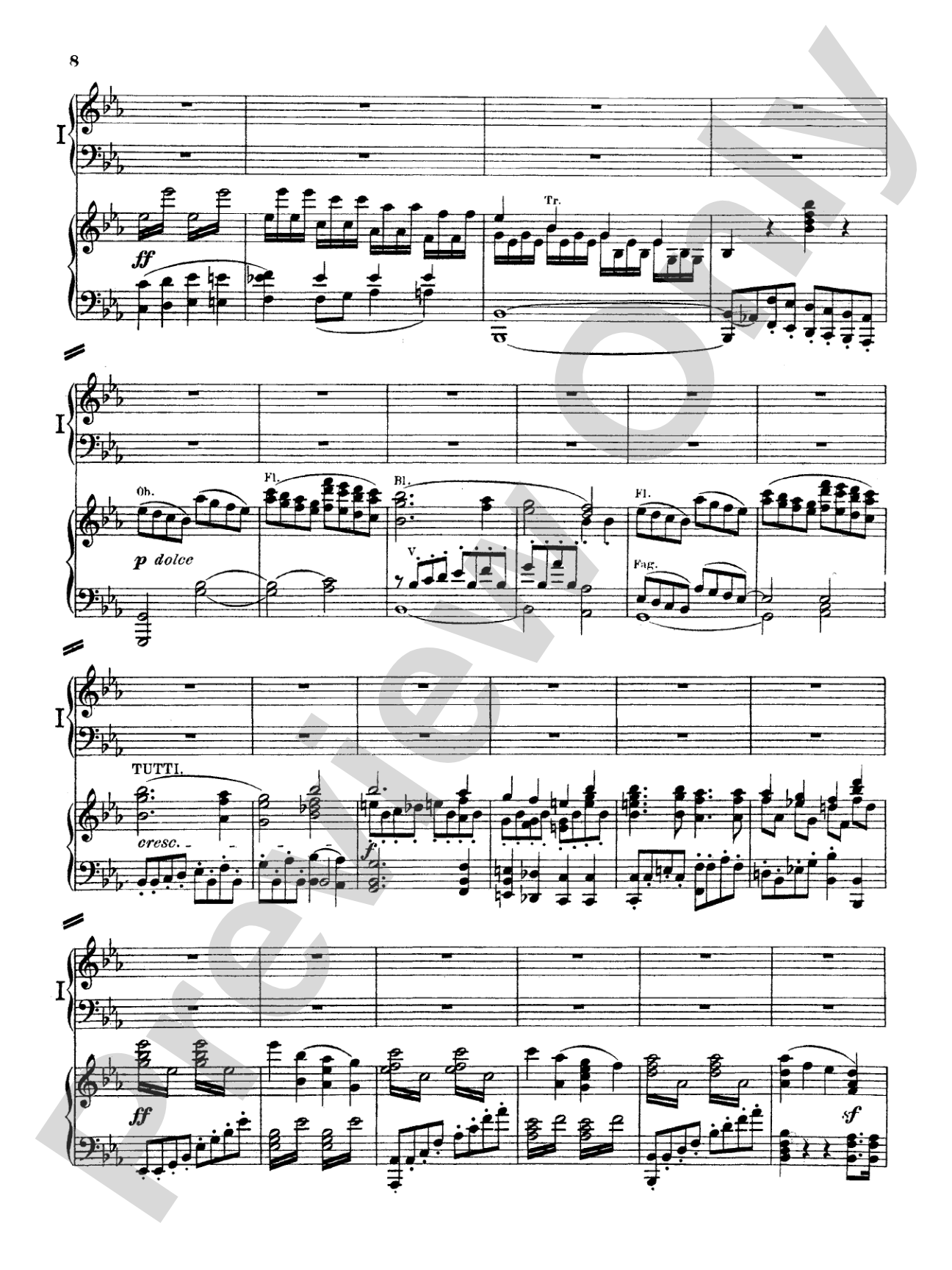 Beethoven: Piano Concerto No. 5 in E flat Major, Opus 73: Piano Duo (2 Pianos, 4 Hands) Book (2 copies required)