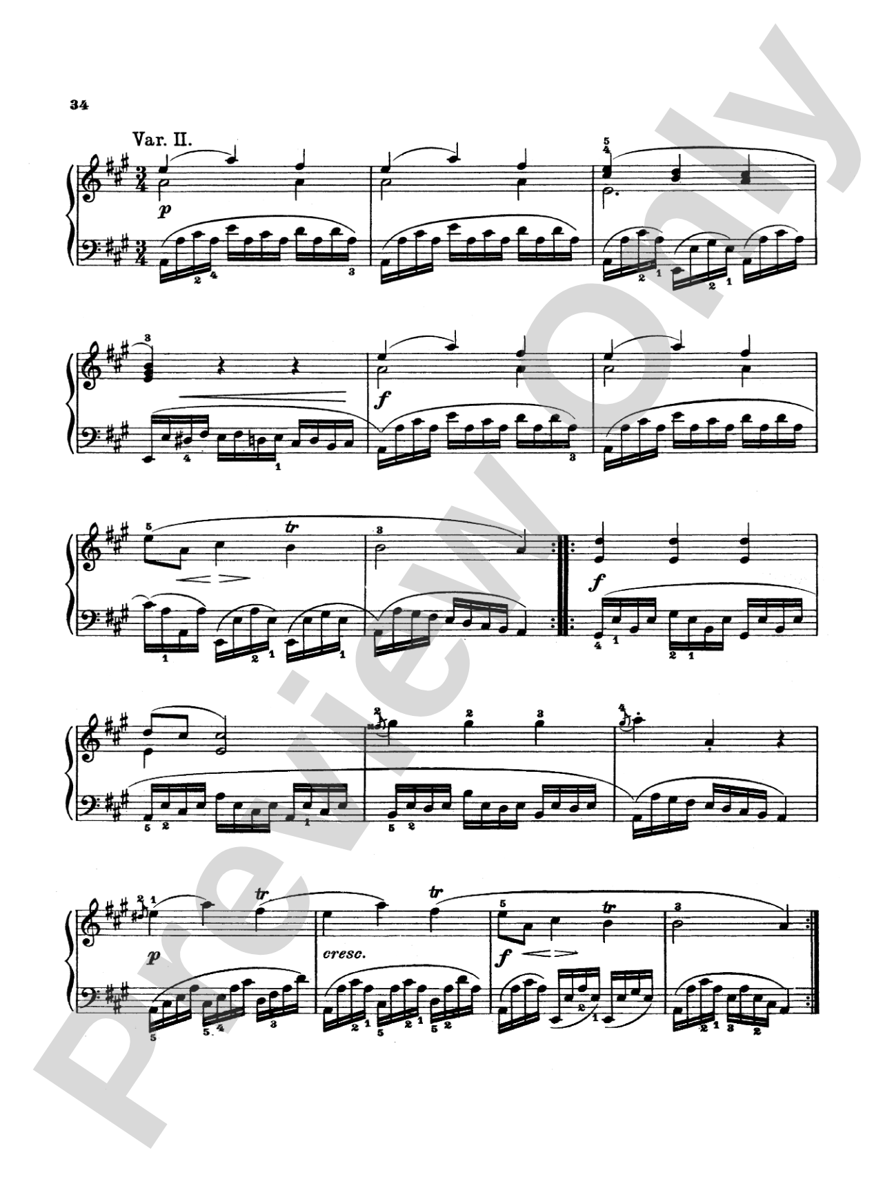 Beethoven: Sonata No. 3 in D Major: Piano