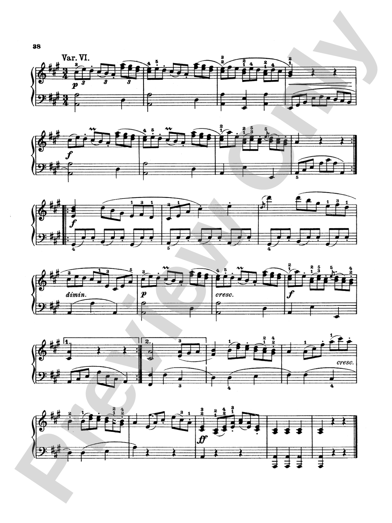 Beethoven: Sonata No. 3 in D Major: Piano