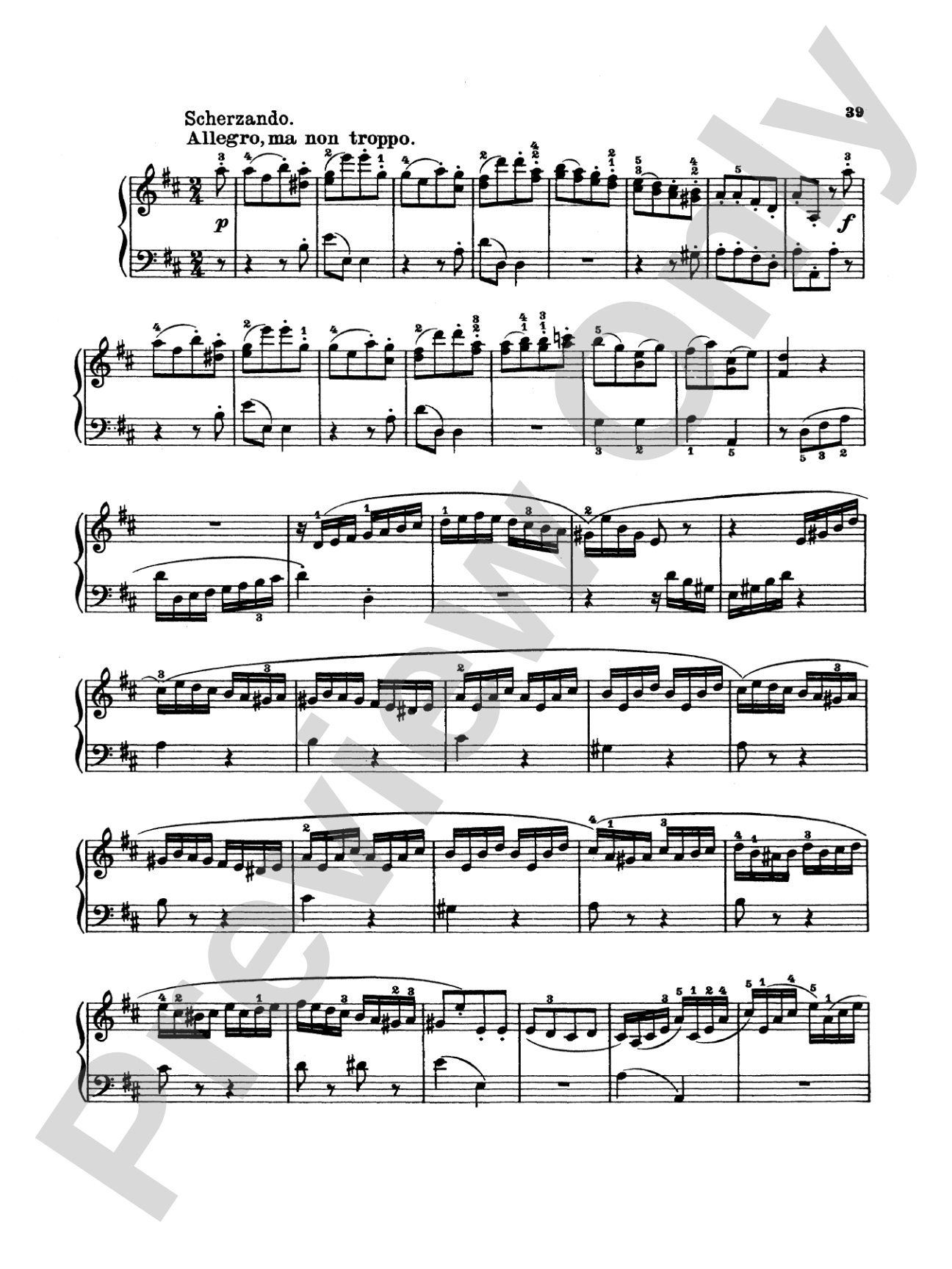 Beethoven: Sonata No. 3 in D Major: Piano