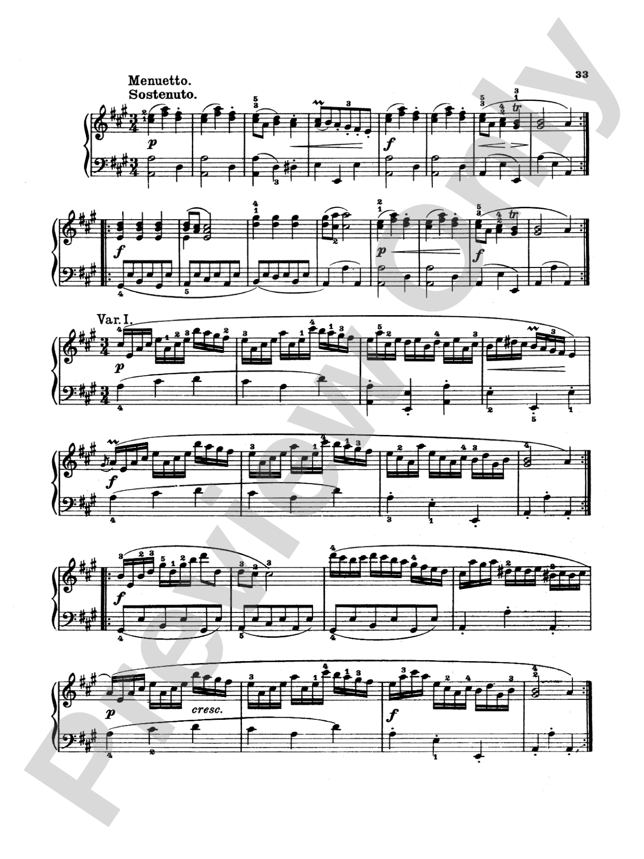 Beethoven: Sonata No. 3 in D Major: Piano