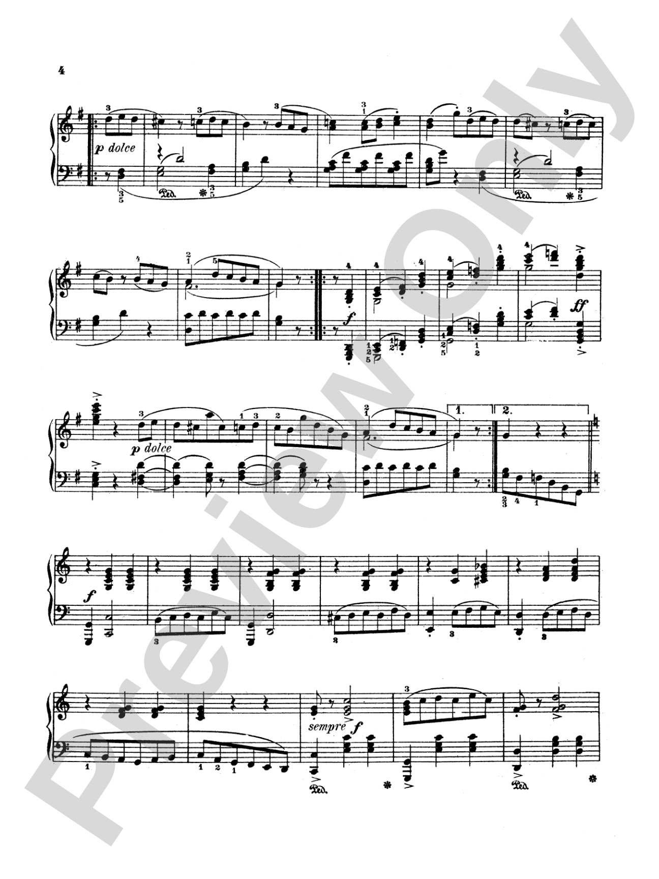 Beethoven: Three German Dances: Piano