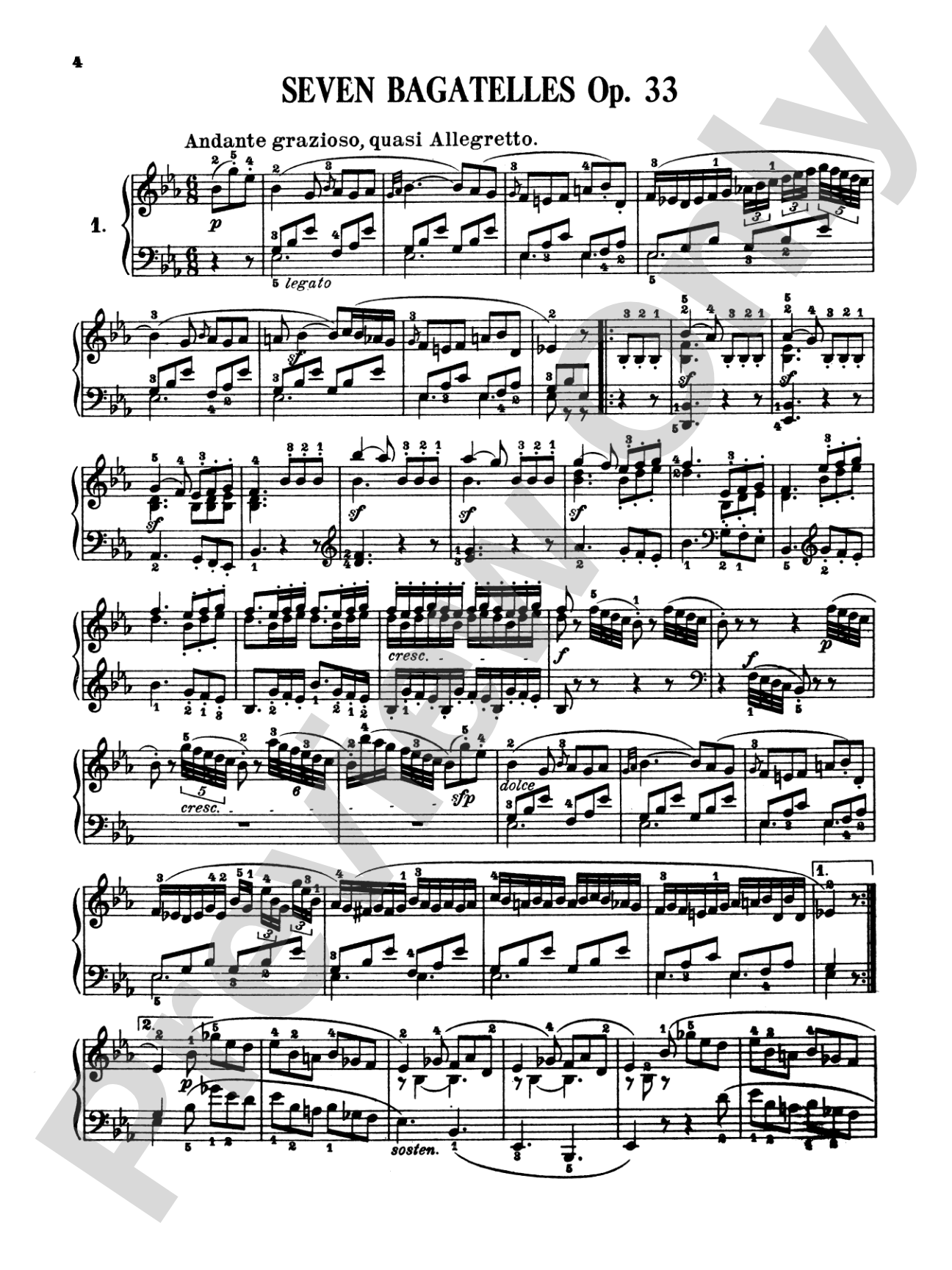 Beethoven: Various Piano Works, Including Complete Bagatelles: Piano Book