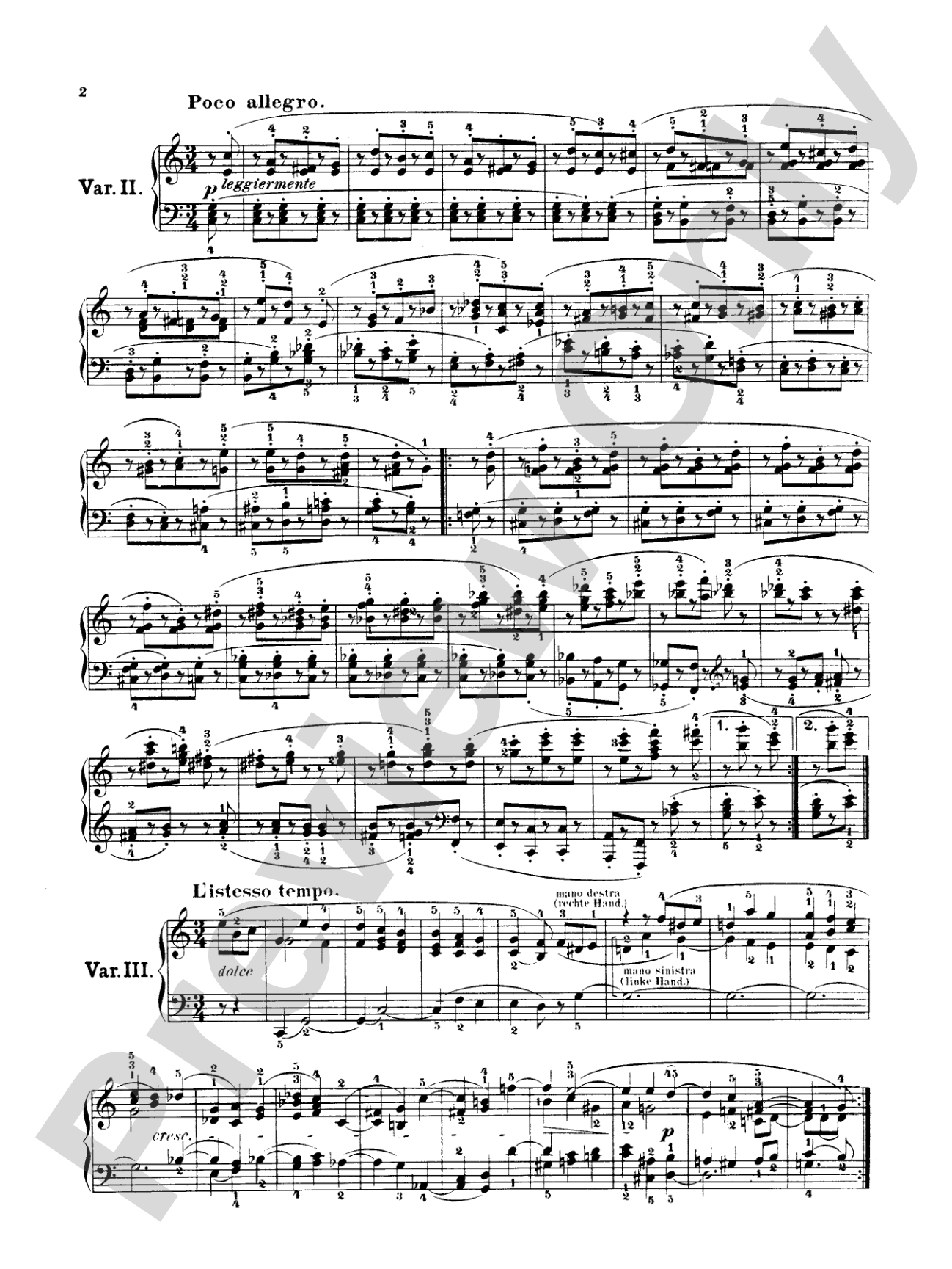 Beethoven: Diabelli Variations: Piano