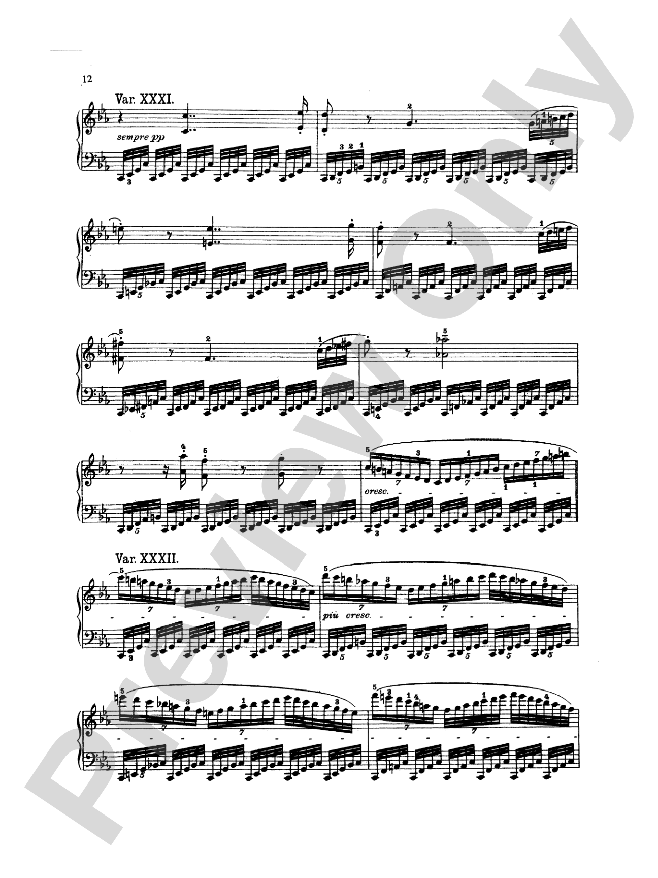 Beethoven: 32 Variations: Piano