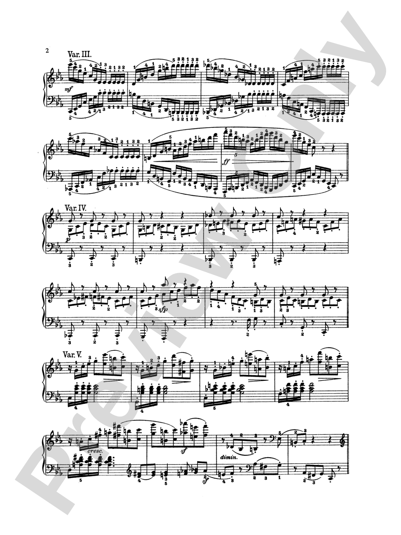 Beethoven: 32 Variations: Piano
