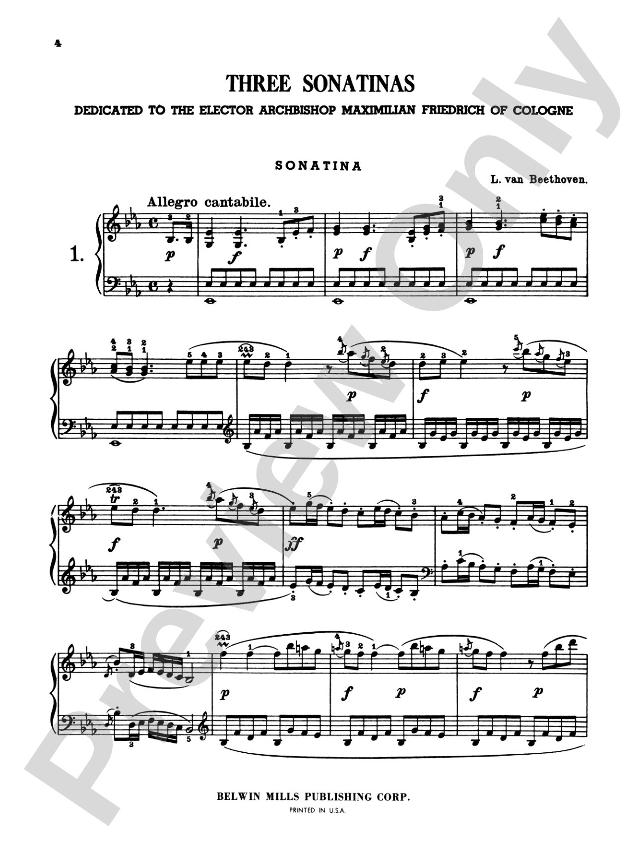 Beethoven: Sonatinas, Complete: Piano Book