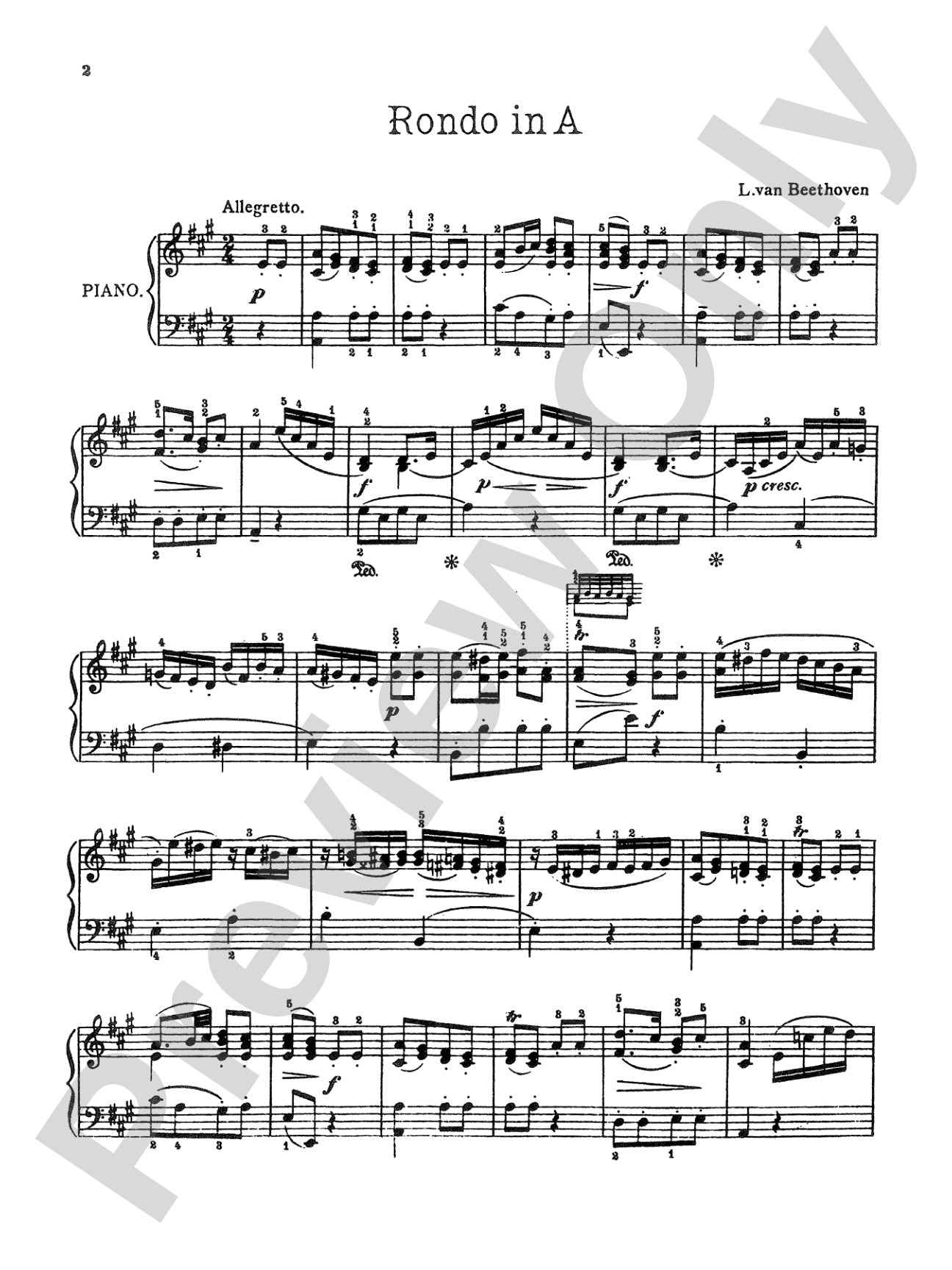 Beethoven: Seven Easy Pieces: Piano Book