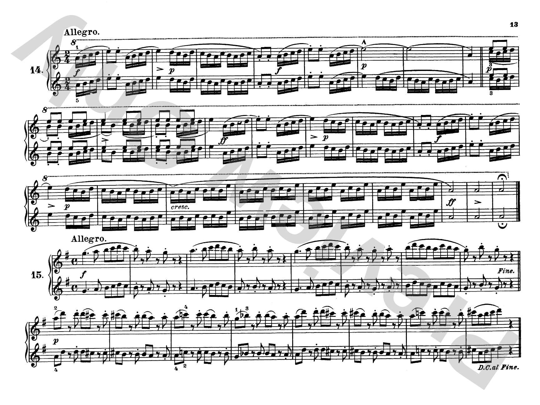Berens: Melodious Exercises, Op. 62: Piano Duet (1 Piano, 4 Hands) Comb Bound Book