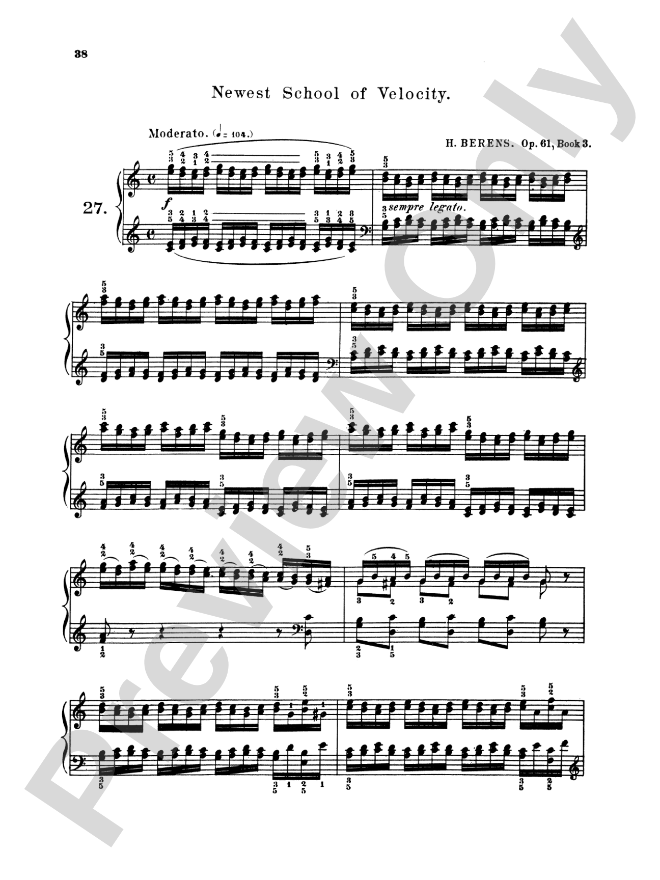 Berens: School of Velocity, Op. 61