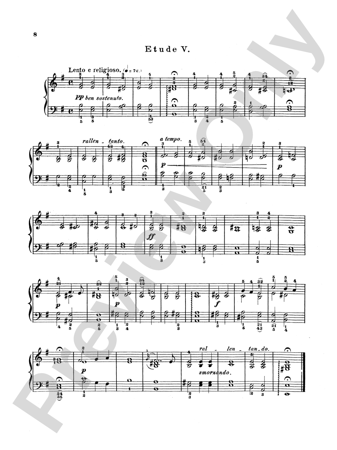 Bertini: Twenty-five Easy Studies, Op. 100