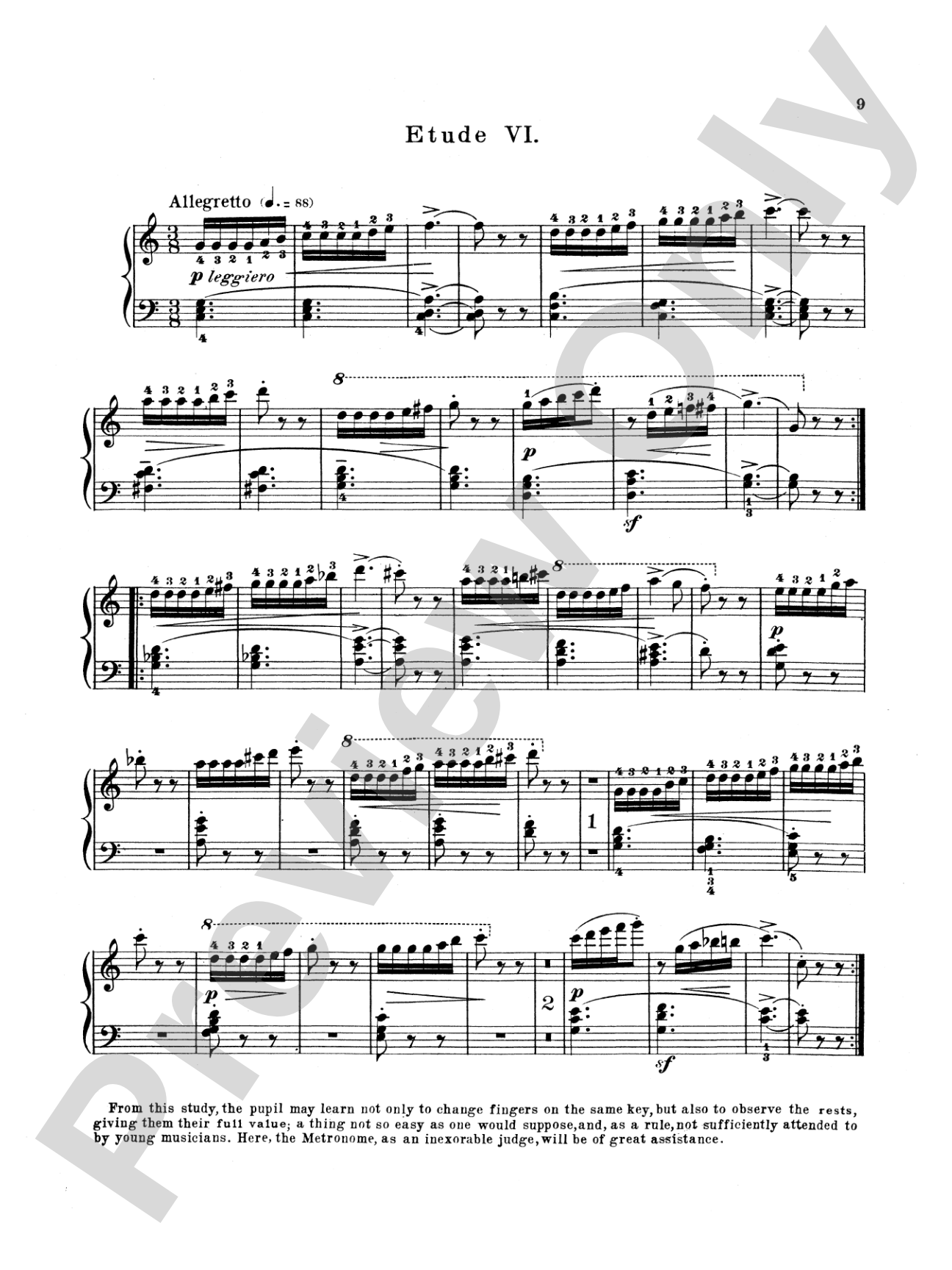 Bertini: Twenty-five Easy Studies, Op. 100