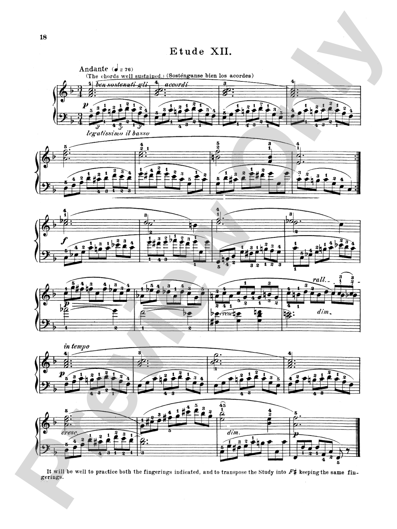 Bertini: Twenty-five Easy Studies, Op. 100