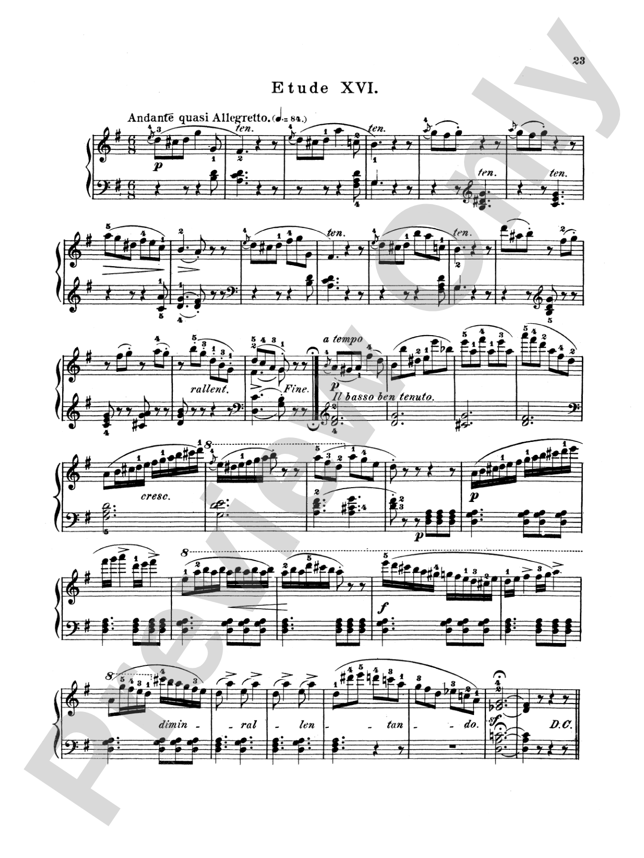 Bertini: Twenty-five Easy Studies, Op. 100