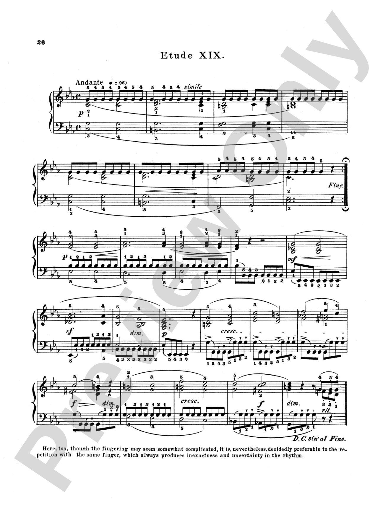 Bertini: Twenty-five Easy Studies, Op. 100