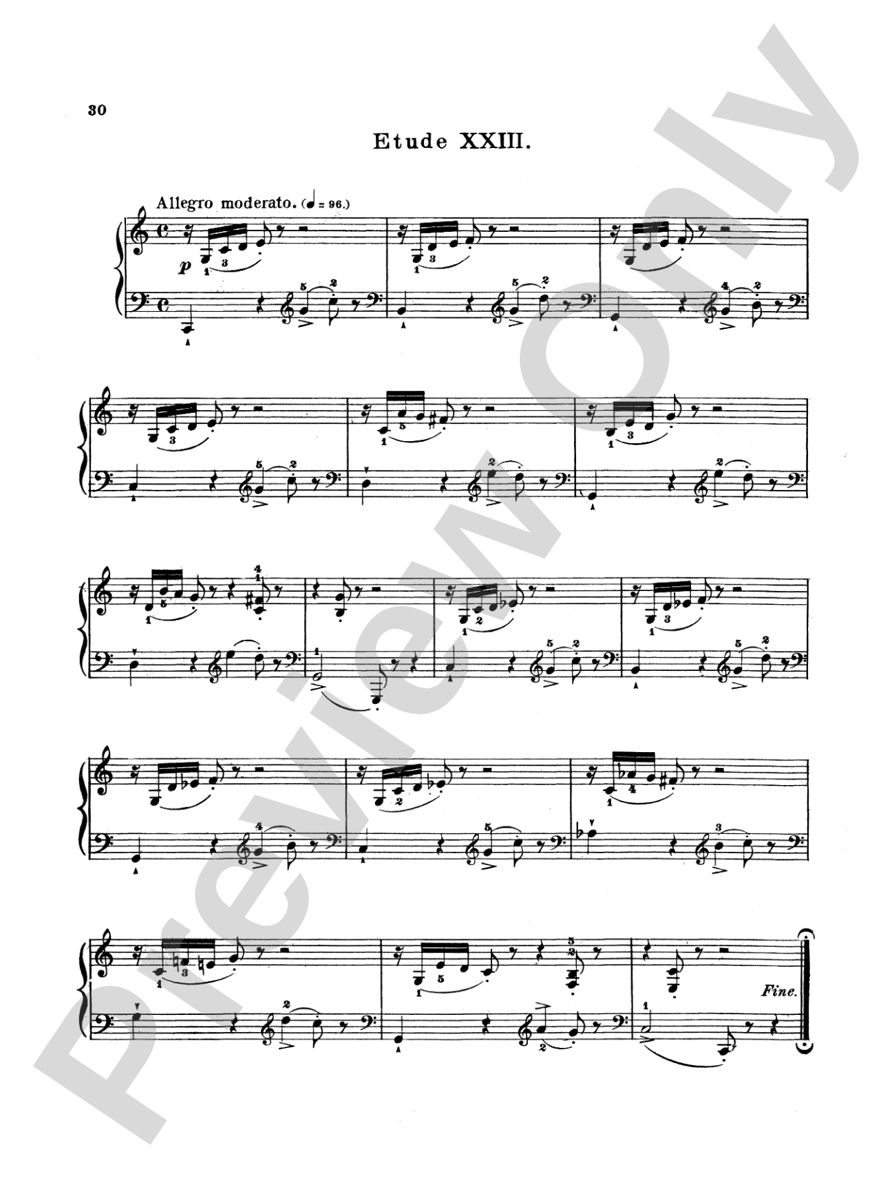 Bertini: Twenty-five Easy Studies, Op. 100