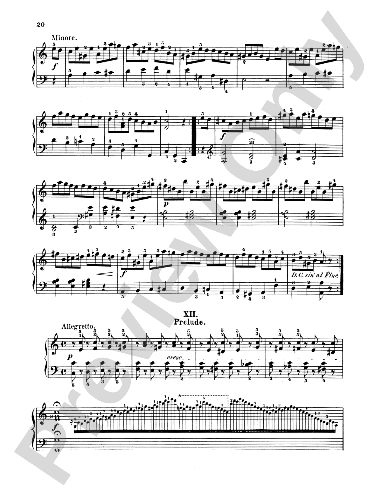 Bertini: Twelve Little Pieces and Preludes