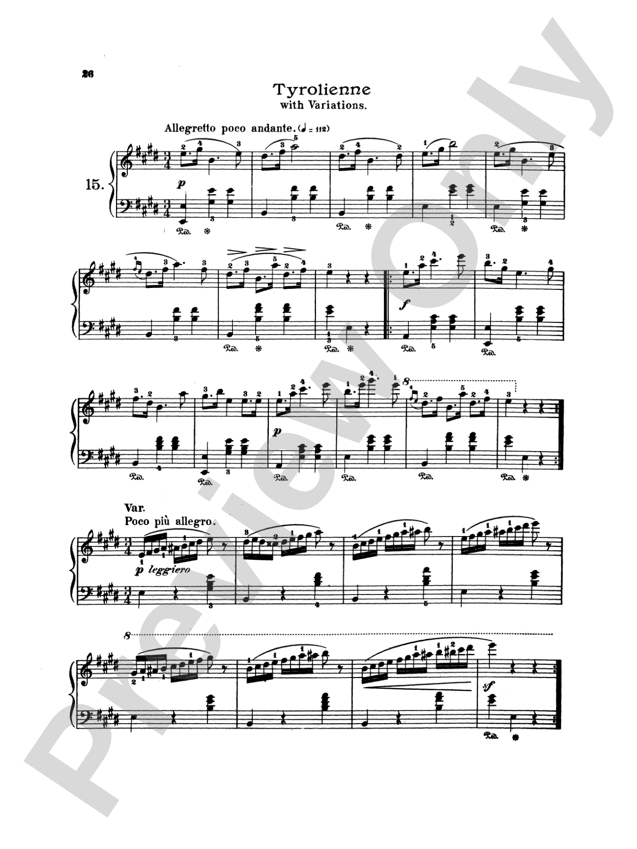 Bertini: Twenty-four Melodious Pieces