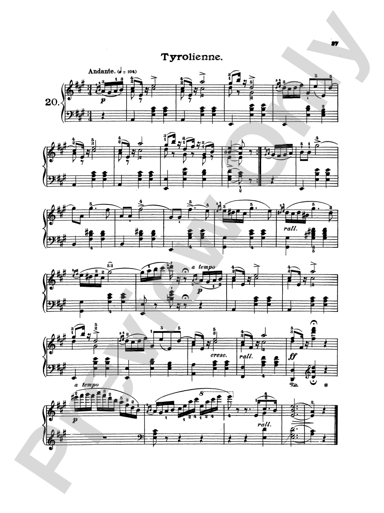 Bertini: Twenty-four Melodious Pieces