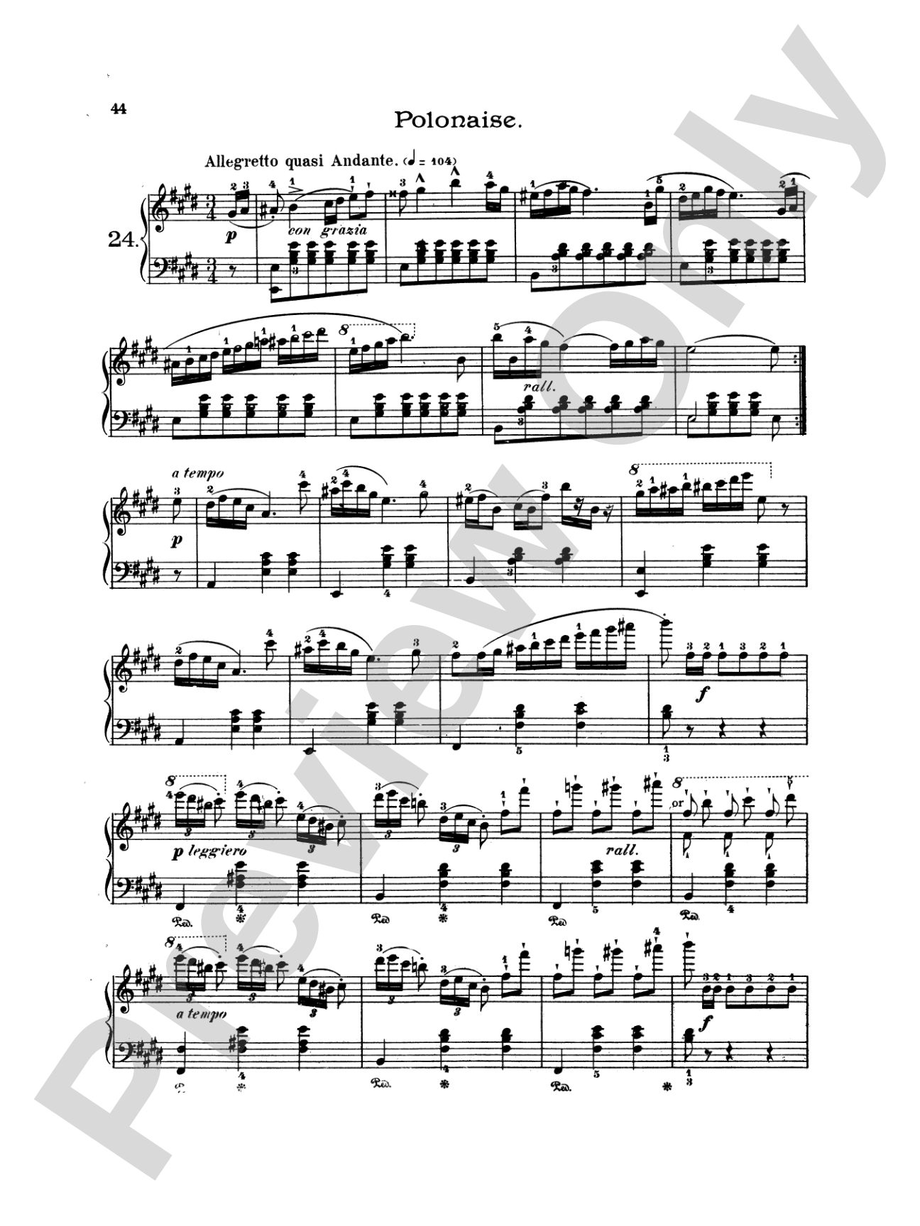 Bertini: Twenty-four Melodious Pieces