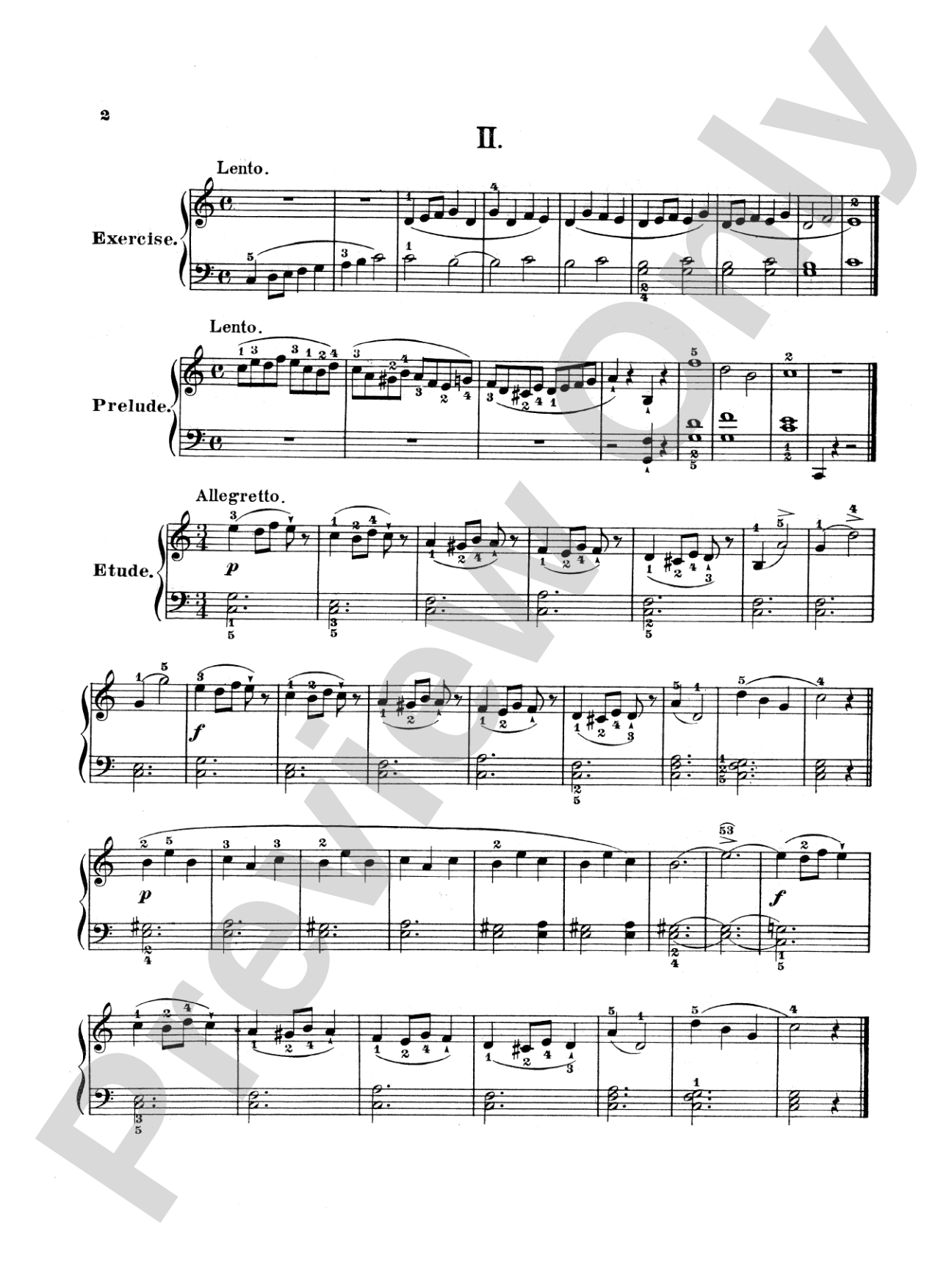 Bertini: Twenty-five Primary Etudes, Op. 166