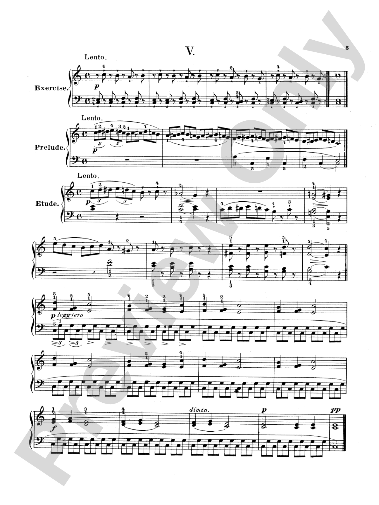 Bertini: Twenty-five Primary Etudes, Op. 166