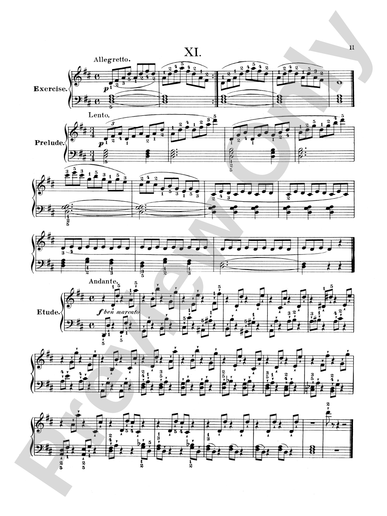 Bertini: Twenty-five Primary Etudes, Op. 166