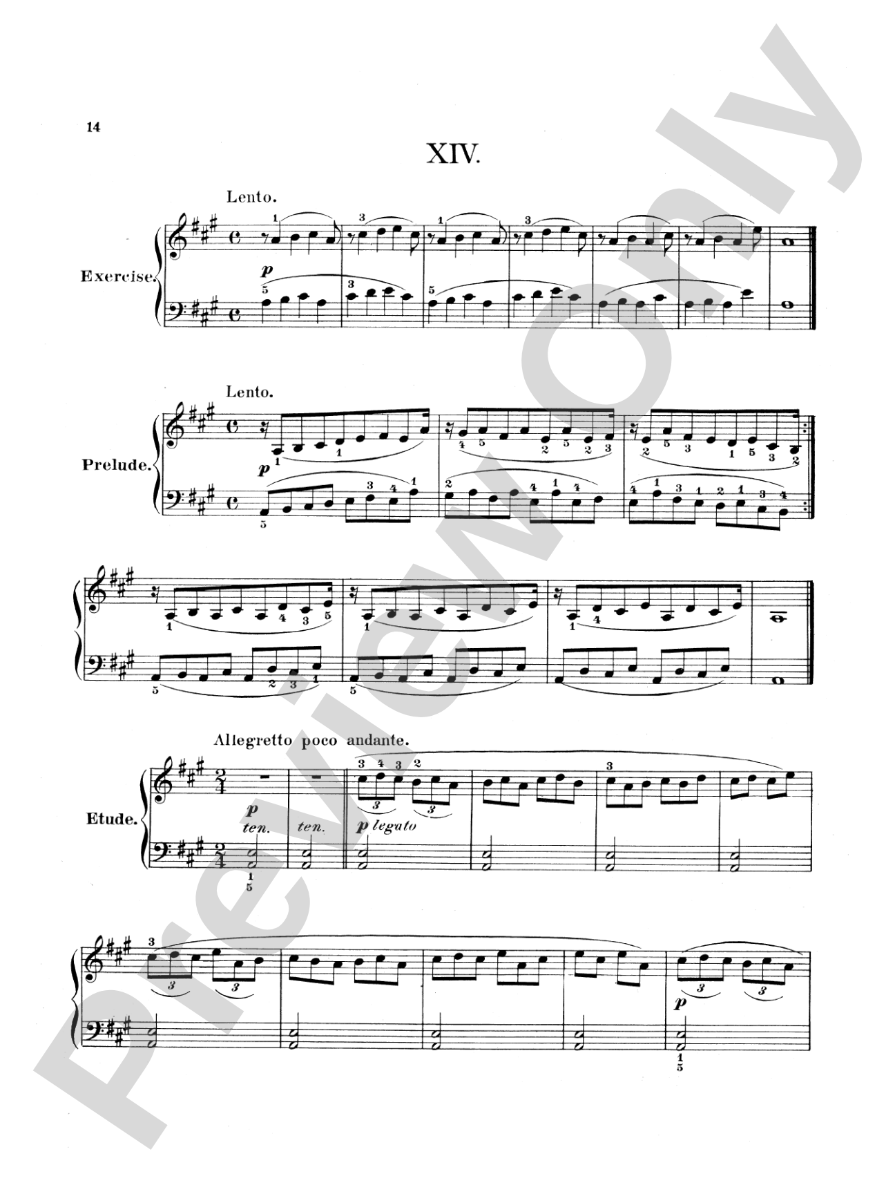 Bertini: Twenty-five Primary Etudes, Op. 166