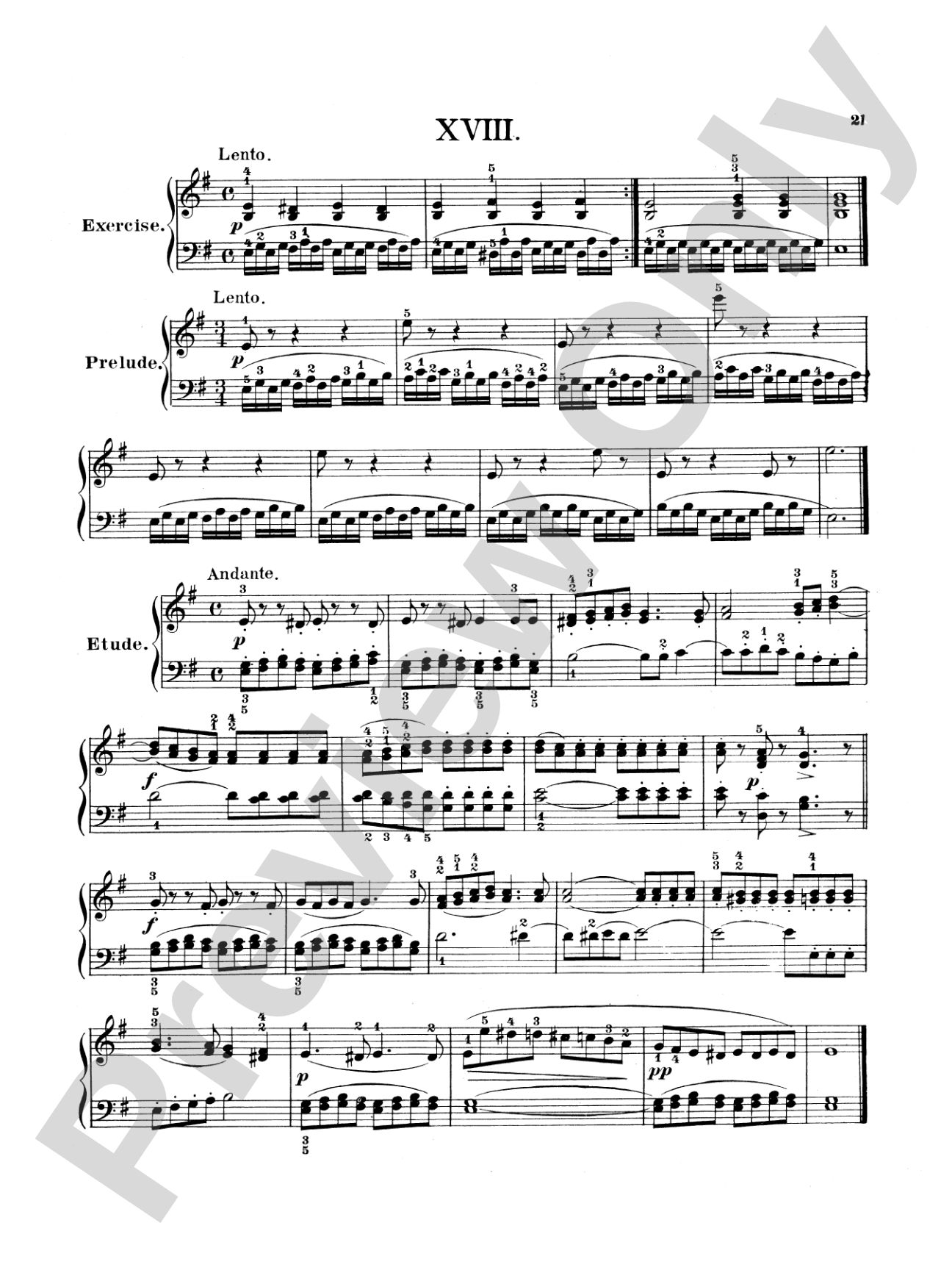 Bertini: Twenty-five Primary Etudes, Op. 166
