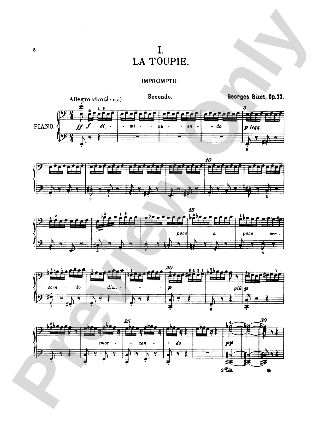 Bizet: Jeux D'Enfants, Op. 22: Piano Duet (1 Piano, 4 Hands) Book