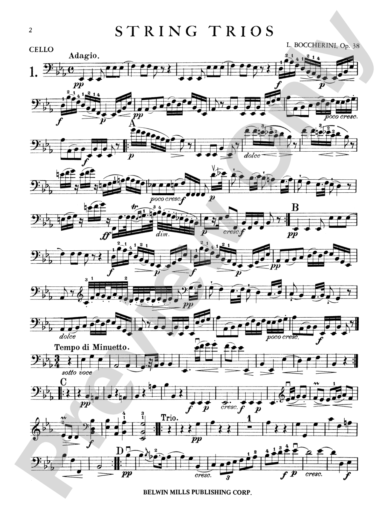 Boccherini: Three Trios, Op. 38