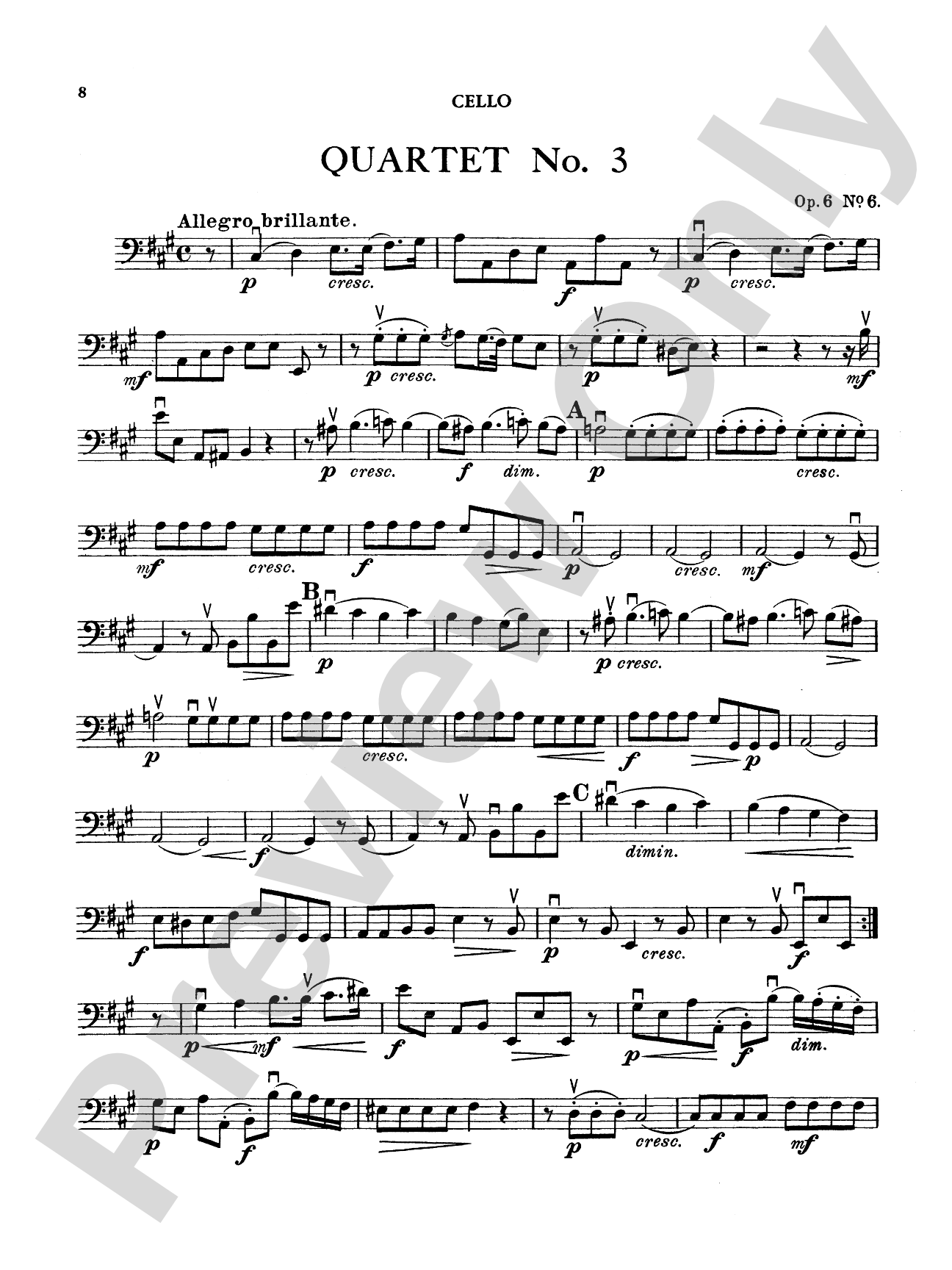 Boccherini: Nine Selected String Quartets