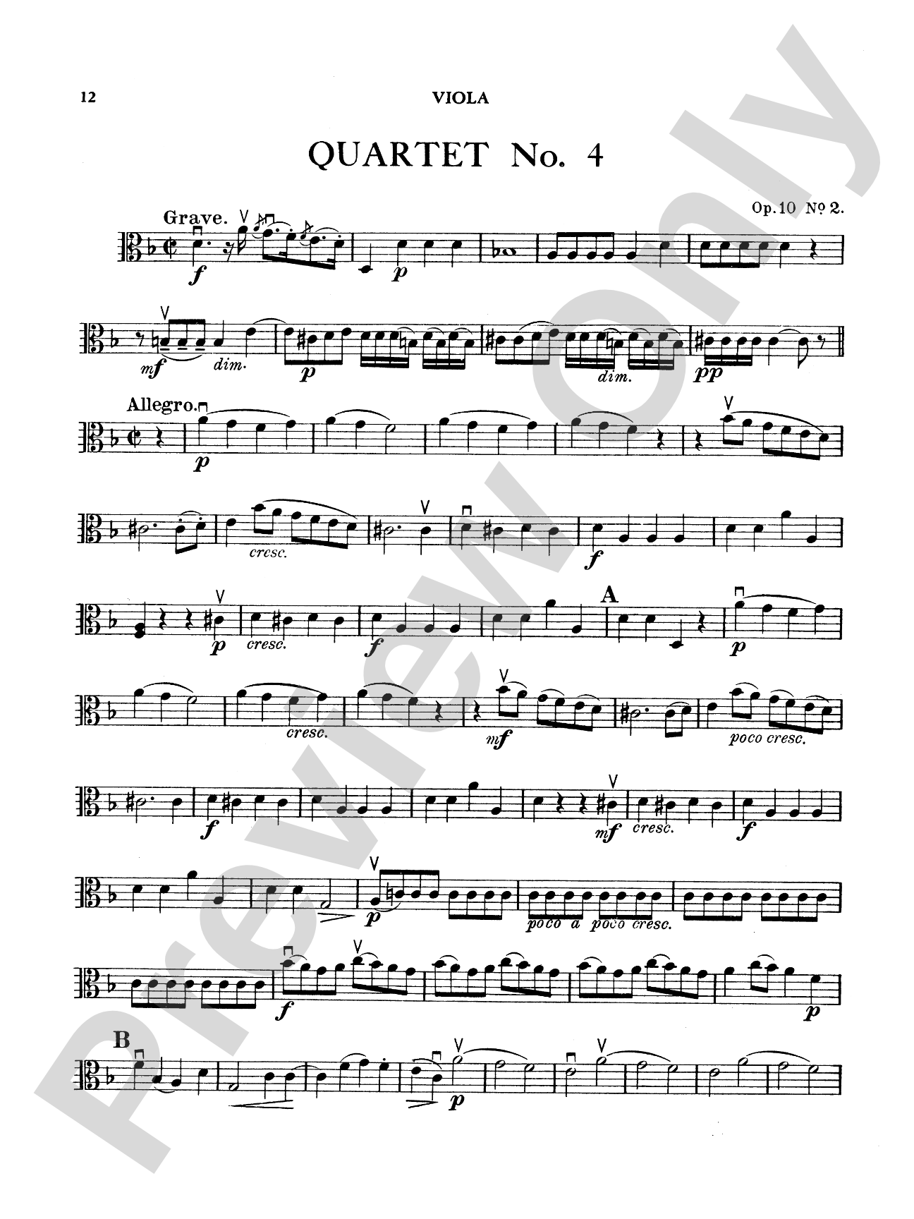 Boccherini: Nine Selected String Quartets