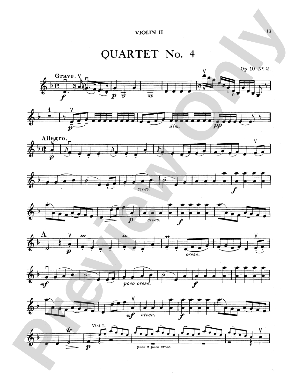 Boccherini: Nine Selected String Quartets